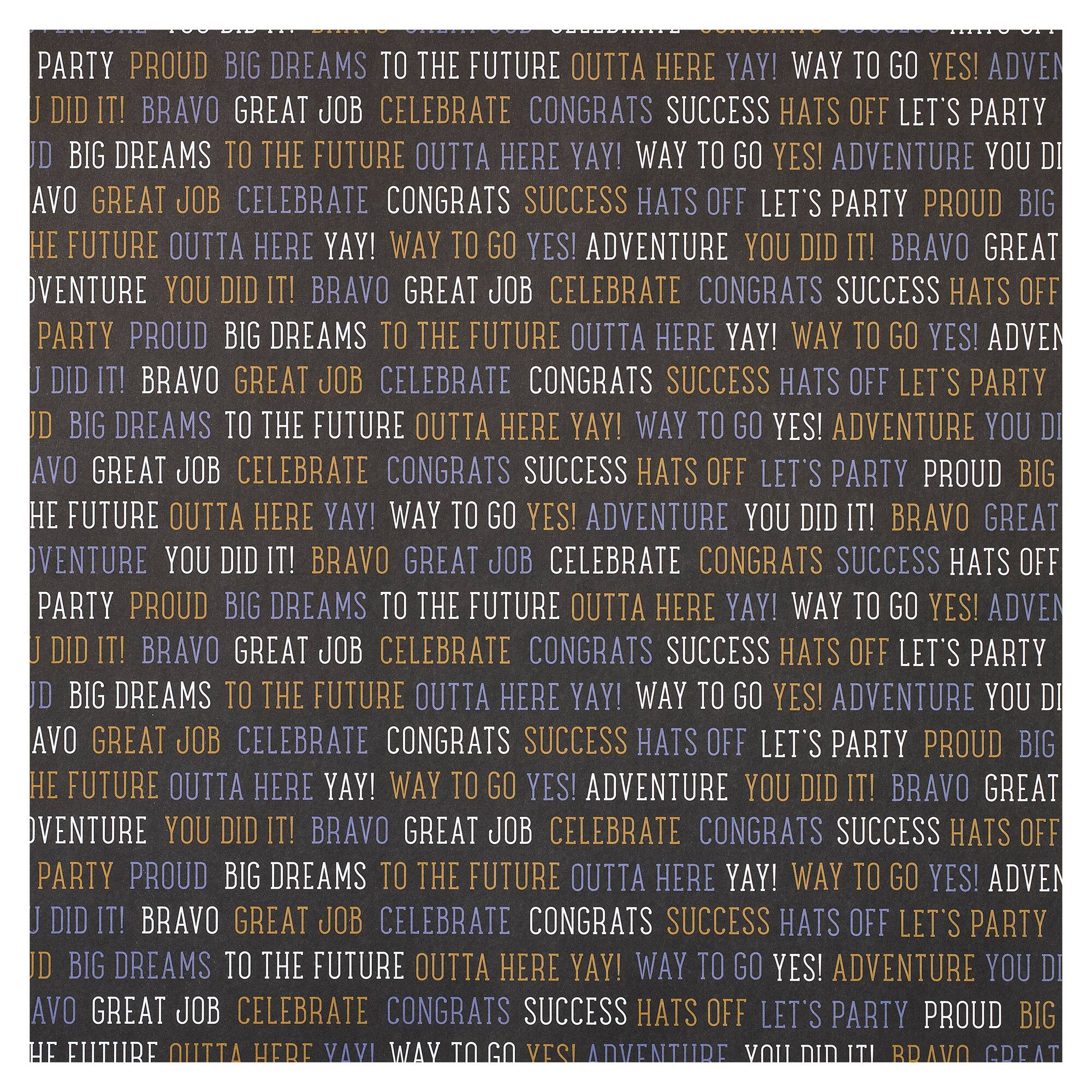 48 Pack: Graduation Double-Sided Cardstock Paper by Recollections™, 12" x 12"
